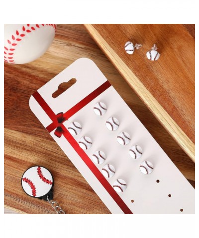 6 Pairs Baseball Earrings Baseball Stud Earrings Softball Earrings Sports Earrings Jewelry Sports Stud for Women Girls Fan Pl...