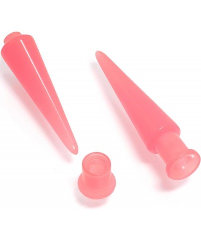 Pink Acrylic 2 in 1 Glow in Dark Interchangeable Screw Fit Plug and Taper Set 6mm (2 Gauge) $12.99 Body Jewelry