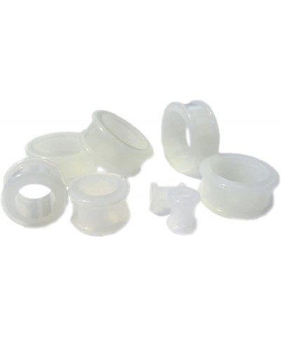 1 PAIR (2pcs) SILICONE FLAT FLARE TUNNELS Double Flare Gauges Thin Soft Flexible Flesh Plugs 1041 Clear $8.03 Body Jewelry