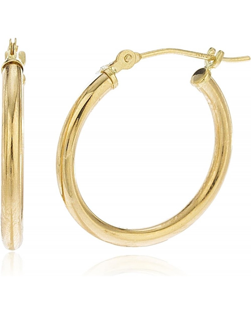 10k Yellow Gold 2mm Basic Pincatch Hoop Earrings in 12mm, 14mm, 16mm, 18mm, 25mm, 30mm and 50mm! Hoop - 18mm $33.14 Earrings