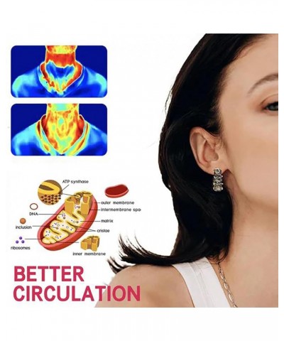 Lymphvitic Magnetisch Earrings,Lymphatic Activity Hoop Earrings, Crystals Slimming Earrings for Women Girls 2 Pairs $10.43 Ea...