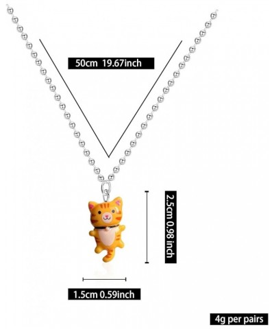 6 Pairs Resin Cute Anime Cat Dangle Earrings Set for Women Girls Funny Aesthetic Animal Cat Earrings Cartoon Kitten Dangle Ea...