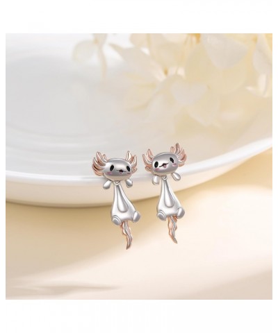 Axolotl Earrings for Women 925 Sterling Silver Axolotl Jewelry Gifts for Girls Hypoallergenic Axolotl Earrings Stud Cute Axol...