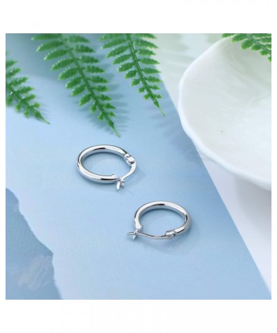 3 Pairs Sterling Silver Round Hoop Earring for Women Girls Lightweight Click-Top Hoop Earring Hypoallergenic 10-20MM $12.41 E...