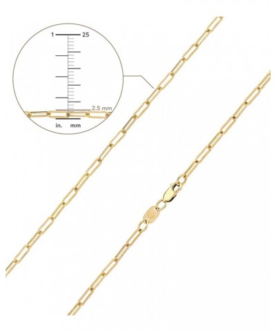 Gold Chain Necklace Collection for Women and Men - Box, Clip & Cable 20 Inches Clip (2.5mm) $16.40 Necklaces