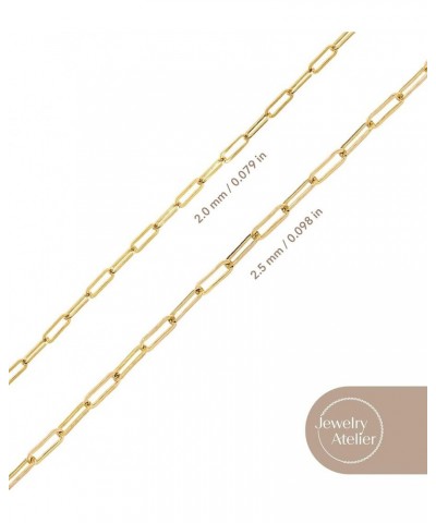 Gold Chain Necklace Collection for Women and Men - Box, Clip & Cable 20 Inches Clip (2.5mm) $16.40 Necklaces