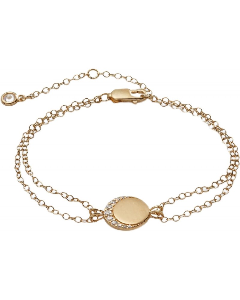 Signature Adjustable Bracelet,14K Gold Plated over .925 Sterling Silver,Gold,Bracelet $17.20 Bracelets