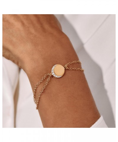 Signature Adjustable Bracelet,14K Gold Plated over .925 Sterling Silver,Gold,Bracelet $17.20 Bracelets