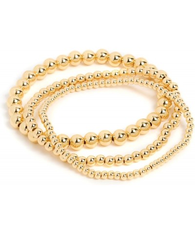 Women's Graduated Multi Beaded Bracelet Combo Set Gold $20.58 Bracelets