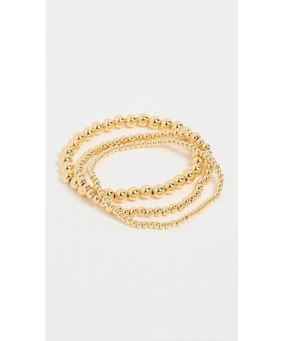 Women's Graduated Multi Beaded Bracelet Combo Set Gold $20.58 Bracelets