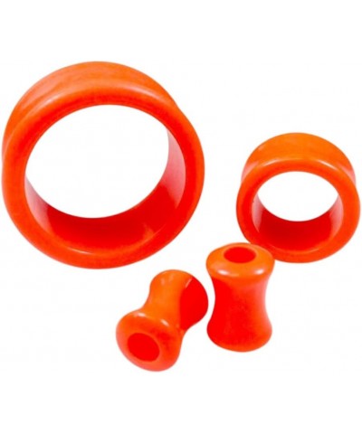 PAIR of Solid Orange Acrylic Ear Tunnels/Plugs - Earlet Body Jewelry - 3mm thru 30mm! 9/16" (14mm) $9.27 Body Jewelry