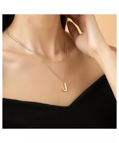 Gold Layered Initial Necklaces for Women Trendy, Dainty 14K Gold Plated Letter Pendant Necklace Initial Choker Chain Necklace...