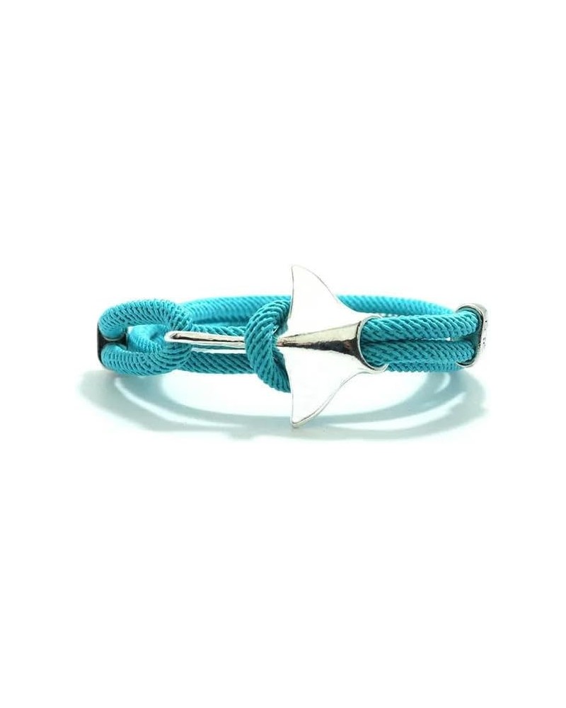 Animals Manta Bracelet Handmade Braid Double Layer Rope Braclet Summer Women Beach Accessories Jewelry Sea Blue Silver $11.53...