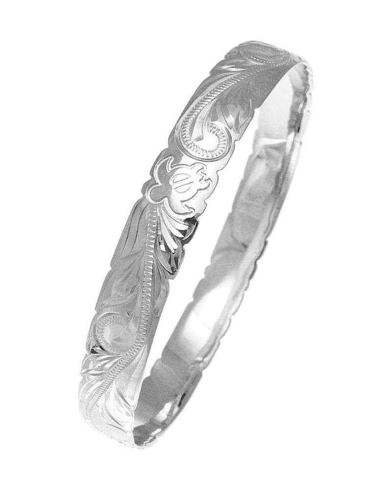 925 Sterling Silver Hawaiian Scroll Sea Turtle Honu 10mm Cut Out Edge Bangle Size 7-9 8 inches $41.80 Bracelets