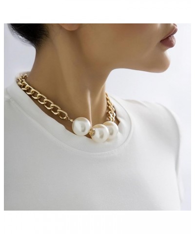 Chunky Gold Necklace for Women Trendy Gold Cuban Link Chain Statement Necklace Vintage Heavy Metal Thick Chain Necklace for W...