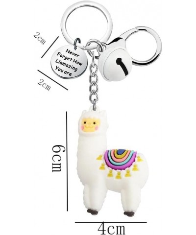 Llama Gift Never Forget How Llamazing You are Keychain For Llama Lovers Alpaca Gift Friend Inspirational Gifts White Llama Kc...