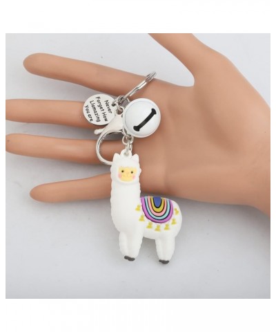 Llama Gift Never Forget How Llamazing You are Keychain For Llama Lovers Alpaca Gift Friend Inspirational Gifts White Llama Kc...