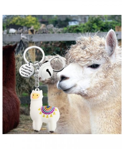 Llama Gift Never Forget How Llamazing You are Keychain For Llama Lovers Alpaca Gift Friend Inspirational Gifts White Llama Kc...