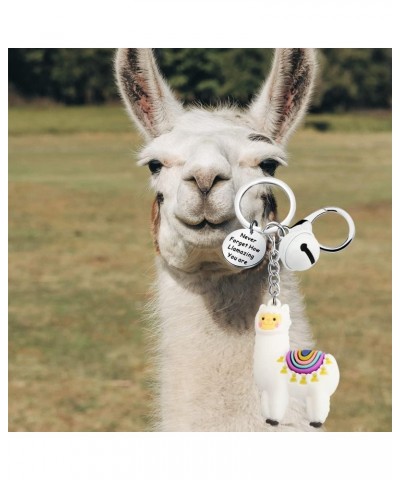 Llama Gift Never Forget How Llamazing You are Keychain For Llama Lovers Alpaca Gift Friend Inspirational Gifts White Llama Kc...