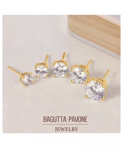 Moissanite Stud Earrings for Women,Women's 0.6-4.2CT D Color VVS1 Round Cut Diamond Moissanite Earrings with 925 Sterling Sil...