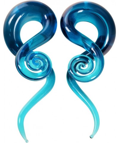 Ear Stretching Glass Spiral Tapers Gauges 4g-9/16 inch Blue, Glow in The Dark, Purple, Green, Red blue, pair of 00g(10mm) $8....