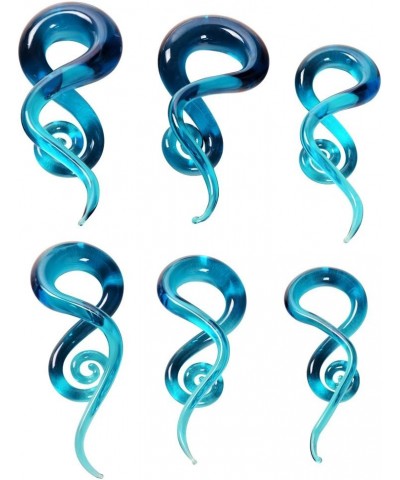 Ear Stretching Glass Spiral Tapers Gauges 4g-9/16 inch Blue, Glow in The Dark, Purple, Green, Red blue, pair of 00g(10mm) $8....