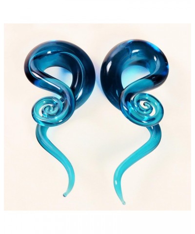 Ear Stretching Glass Spiral Tapers Gauges 4g-9/16 inch Blue, Glow in The Dark, Purple, Green, Red blue, pair of 00g(10mm) $8....