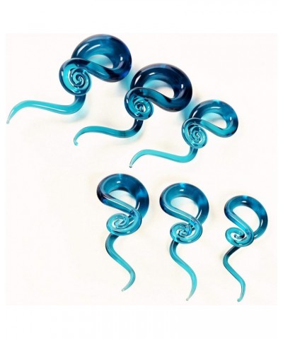 Ear Stretching Glass Spiral Tapers Gauges 4g-9/16 inch Blue, Glow in The Dark, Purple, Green, Red blue, pair of 00g(10mm) $8....