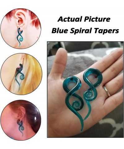 Ear Stretching Glass Spiral Tapers Gauges 4g-9/16 inch Blue, Glow in The Dark, Purple, Green, Red blue, pair of 00g(10mm) $8....