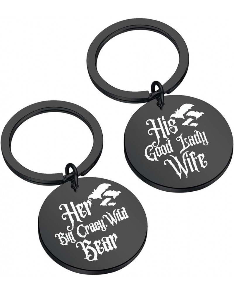 Nadja and Laszlo Gift His Good Lady Wife Her Big Crazy Wild Bear Keychain Couple Keychain Valentine's Day Gift Crazy Wild Bea...