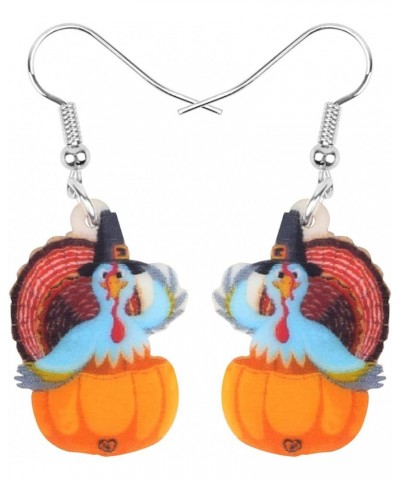 Acrylic Thanksgiving Anime Turkey Chicken Earrings For Women kid Girl Fashion Charm Jewelry Gifts Yellow $6.04 Earrings