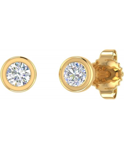 1/10 to 0.35 Carat Bezel Set Diamond Stud Earrings in 14K Gold (I1-I2 Clarity) Yellow Gold 0.2 carats $79.20 Earrings