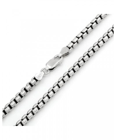 925 Sterling Silver Italian 1.5mm - 3.5mm Round Box Chain, Solid Rolo Link Rhodium Necklace or Bracelet 3.5mm $32.39 Bracelets