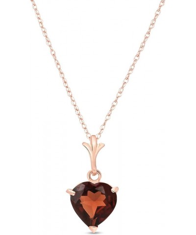 14k Yellow, White, Rose Gold Heart-shaped Natural Garnet Pendant Necklace Rose Gold 24.0 Inches $131.85 Necklaces