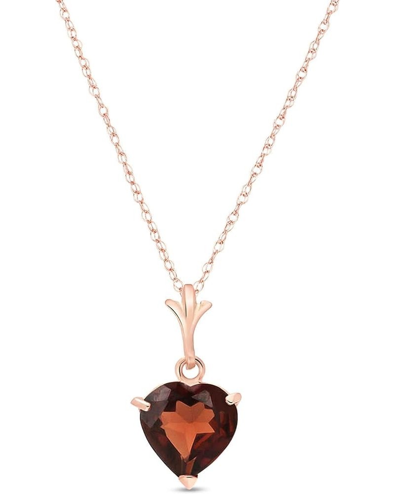 14k Yellow, White, Rose Gold Heart-shaped Natural Garnet Pendant Necklace Rose Gold 24.0 Inches $131.85 Necklaces