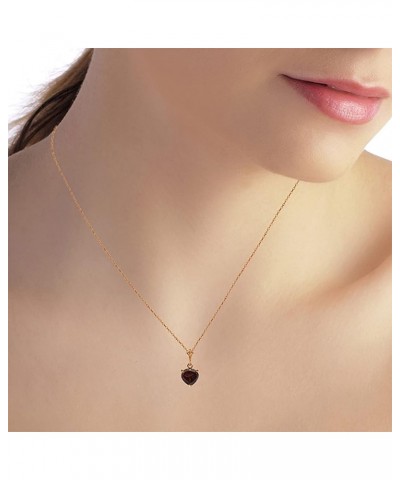 14k Yellow, White, Rose Gold Heart-shaped Natural Garnet Pendant Necklace Rose Gold 24.0 Inches $131.85 Necklaces