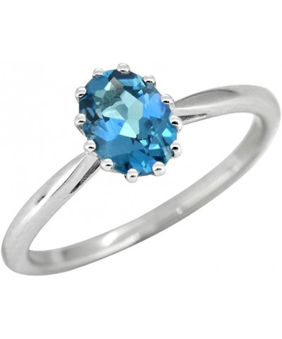 1.05 ct. t.w. London Blue Topaz Solitaire Ring in 925 Sterling Silver Jewelry $20.64 Rings