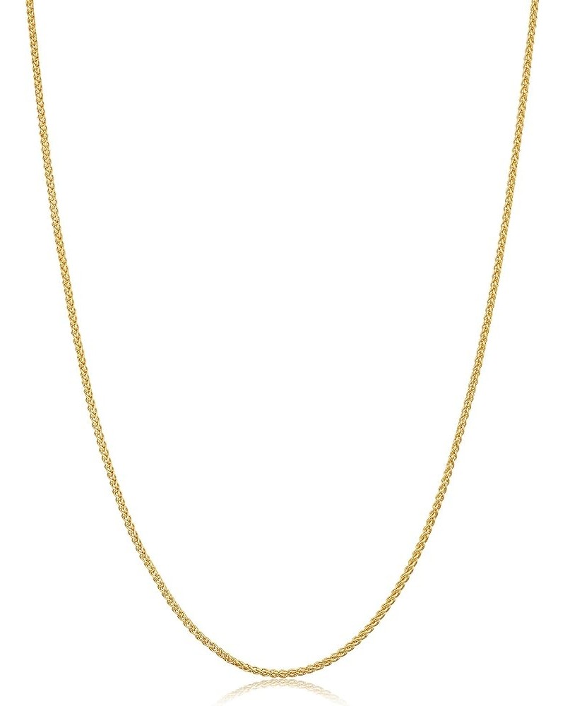 14k Yellow or White Gold Filled Round Wheat Chain Pendant Necklace (0.8 mm, 1.2 mm, 1.5 mm or 2.5 mm) 24 inch 1.2 mm - wide Y...