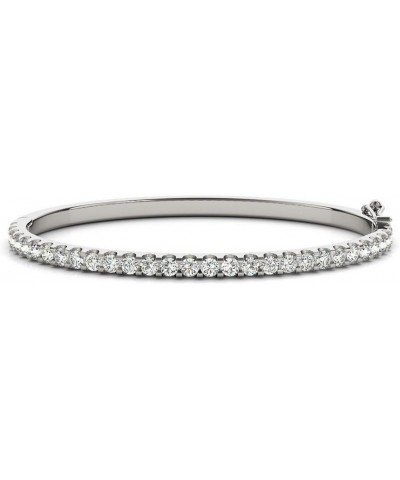 14K White Gold Diamond Bangle Bracelet Premium Collection White Gold 1.0 carats $579.59 Bracelets