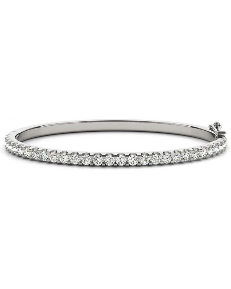 14K White Gold Diamond Bangle Bracelet Premium Collection White Gold 1.0 carats $579.59 Bracelets