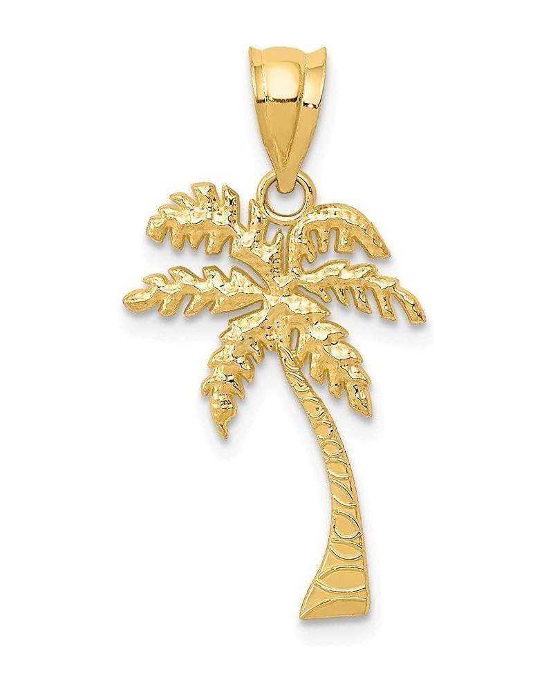 14k Yellow Gold Mini Palm Tree Pendant (L- 26.5 mm, W- 13.5 mm) Gift for Women $51.75 Pendants