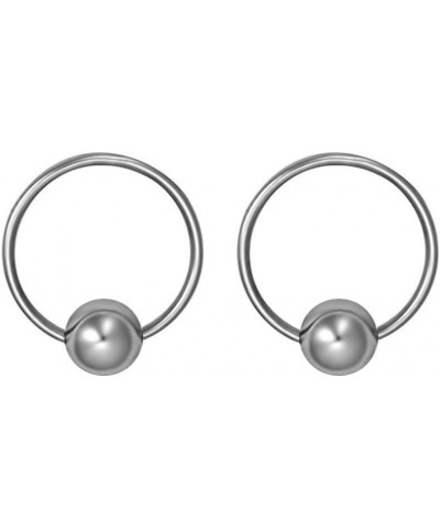 14g-20g Every-Day Solid Titanium Captive Bead Ring Body Piercing Hoops, Nickel Free & Hypoallergenic 18g - 6mm $10.25 Body Je...