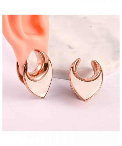 2 PCS Floral Saddle Hypoallergenic Stainless Steel Plugs Ear Gauges Tunnels Piercing Expander Stretchers Fashion Body Jewelry...