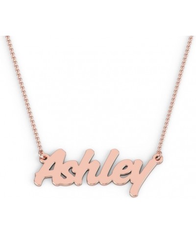 10K Personalized Name Necklace in Challenge Font by JEWLR 18.0 Inches Rose Gold $61.60 Necklaces