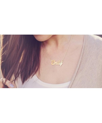 10K Personalized Name Necklace in Challenge Font by JEWLR 18.0 Inches Rose Gold $61.60 Necklaces