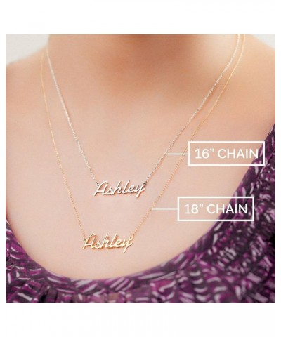 10K Personalized Name Necklace in Challenge Font by JEWLR 18.0 Inches Rose Gold $61.60 Necklaces