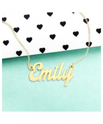 10K Personalized Name Necklace in Challenge Font by JEWLR 18.0 Inches Rose Gold $61.60 Necklaces