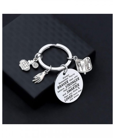 Manicurist Gifts Nail Tech Keychain Always Remember You're Braver Than You Believe Nail Tech Keychain $9.87 Bracelets