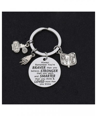 Manicurist Gifts Nail Tech Keychain Always Remember You're Braver Than You Believe Nail Tech Keychain $9.87 Bracelets