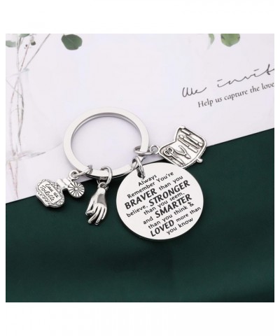 Manicurist Gifts Nail Tech Keychain Always Remember You're Braver Than You Believe Nail Tech Keychain $9.87 Bracelets